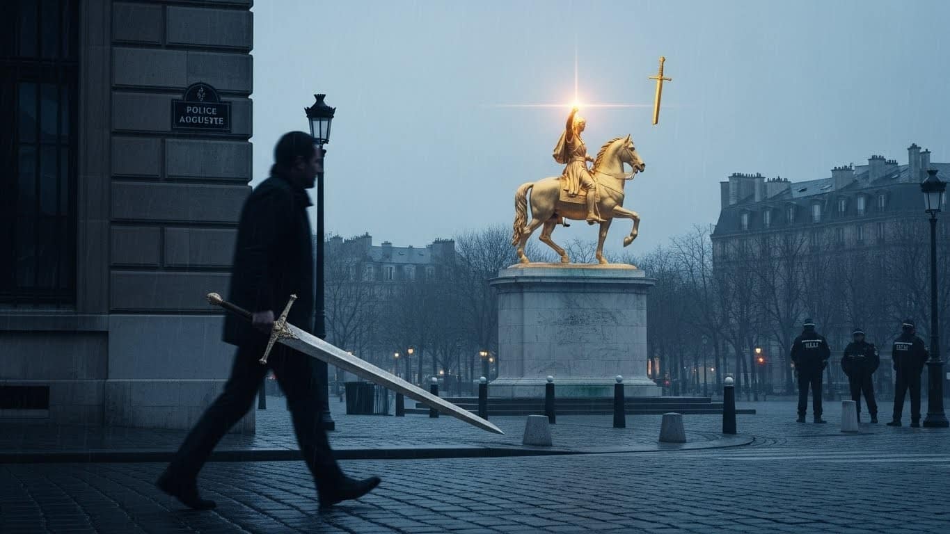 Découvrez l'histoire incroyable d'un homme interpellé à Paris après avoir volé l'épée de la statue de Jeanne d'Arc. Un geste fou ou signe de déséquilibre ? Les détails exclusifs d'un fait divers qui intrigue.