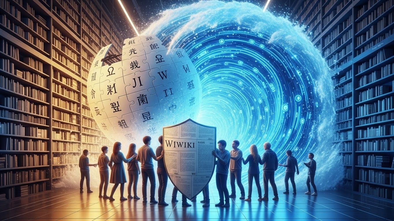 Découvrez pourquoi Wikipédia perd 8% de visites face à l'essor de l'IA générative et comment l'encyclopédie collaborative compte défendre son modèle humain unique après 25 ans d'existence.