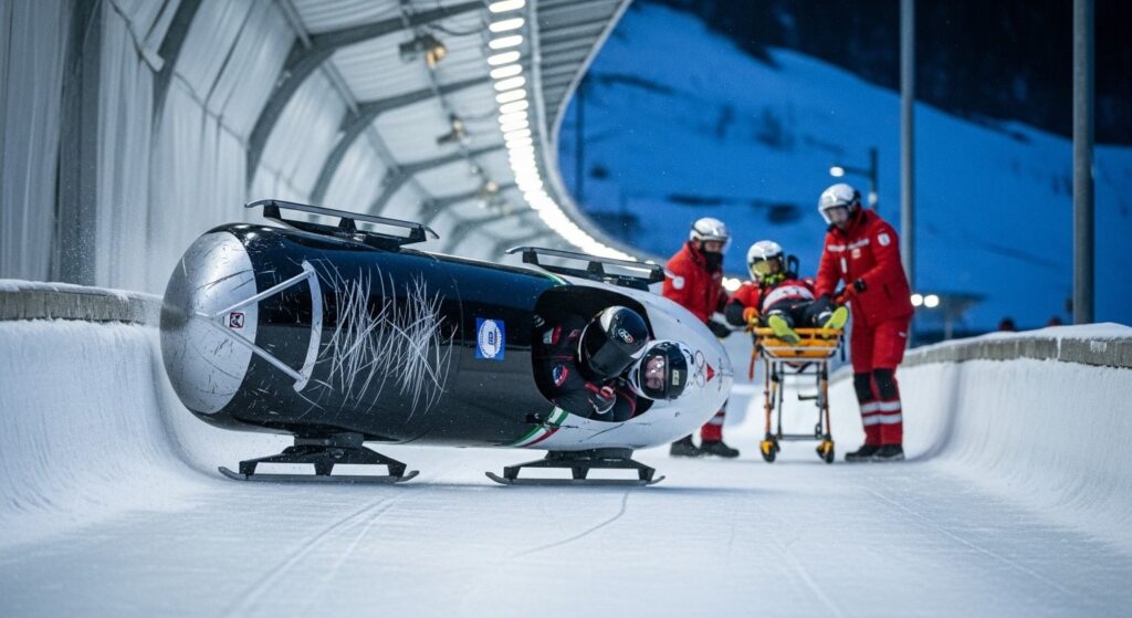 Accident Bobsleigh JO 2026 : Pilote Autrichien Évacué