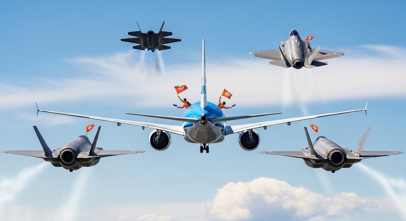 Découvrez l'incroyable escorte par des F-35 de la délégation néerlandaise de retour des JO d'hiver 2026. Un hommage aérien époustouflant après 10 ors !