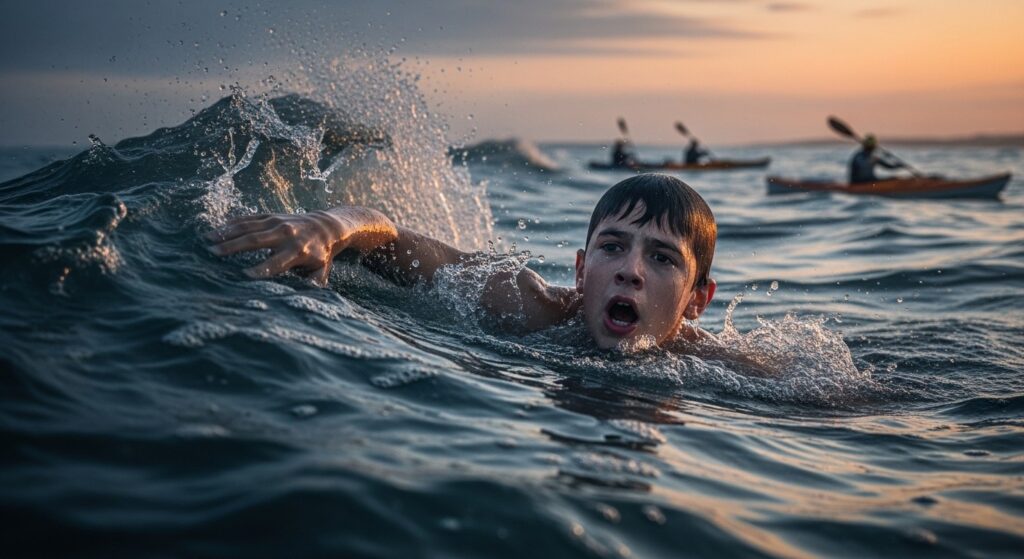 Adolescent de 13 ans nage 4 heures pour sauver sa famille