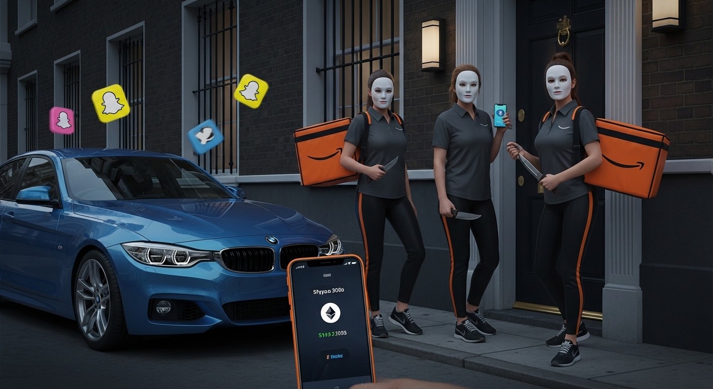 Trois ados britanniques se font passer pour livreurs Amazon, braquent 3,5M€ en cryptomonnaie et postent sur Snapchat. Arrêtés en 3h. Une affaire qui alerte sur les dangers crypto.