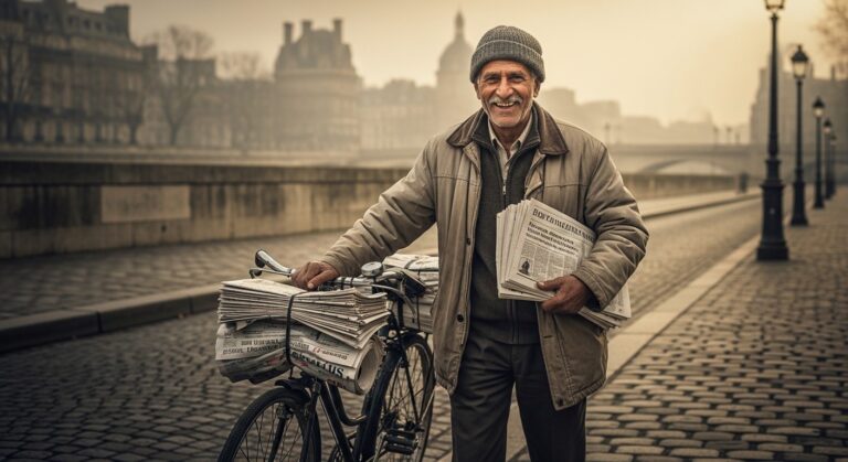 Ali Akbar Dernier Crieur de Journaux de Paris Décoré