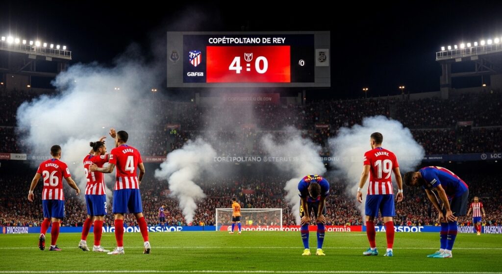 Atlético Madrid Humilie Barcelone 4-0 en Coupe du Roi