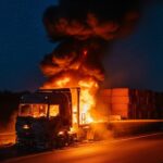 Autoroute A1 : Incendie de Camion dans l’Oise, Chauffeur Brûlé