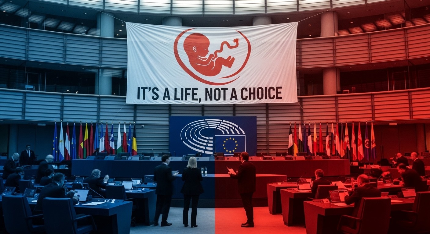 Découvrez la controverse autour d'une banderole anti-avortement déployée au Parlement européen : slogans choc, indignation des eurodéputés et appels à sanctions dans un débat toujours brûlant sur l'IVG en Europe.