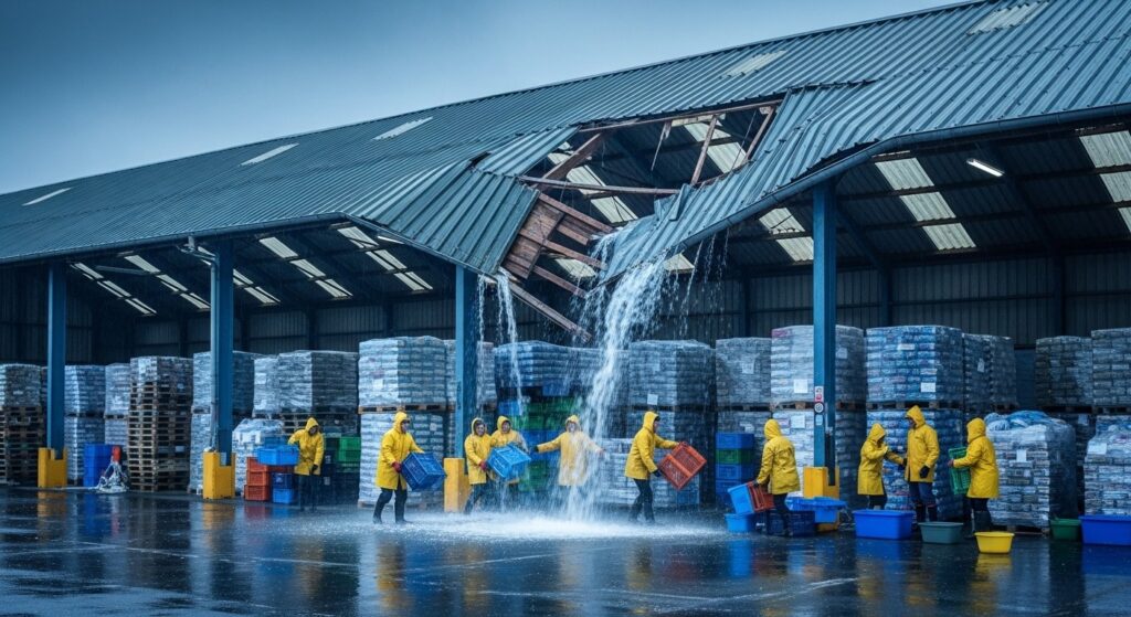 Banque Alimentaire Quimper : Toit Envolé et Infiltrations