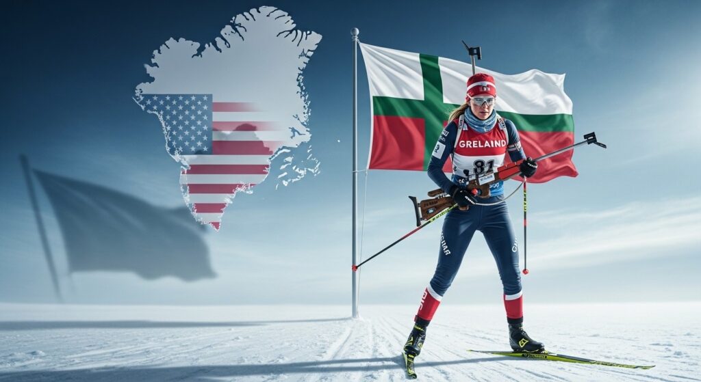 Biathlète Groenlandaise Défie Trump aux JO 2026
