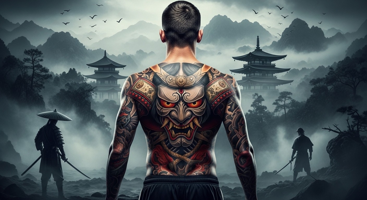 Découvrez le spectaculaire tatouage dorsal de Bradley Barcola, ailier du PSG, inspiré de la culture japonaise avec un masque de samouraï géant. Un symbole fort pour le jeune talent !