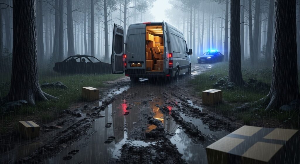 Braquage Amazon : fiasco total avec voiture embourbée