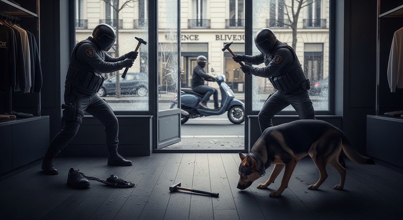 Découvrez comment un braquage à 860 000 € dans une boutique luxe de Paris a été résolu grâce à l'odorologie et aux chiens policiers. Détails choc d'une enquête captivante.