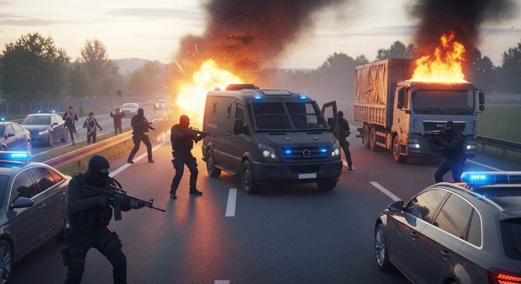 Braquage Spectaculaire Fourgon Blindé Italie Sud