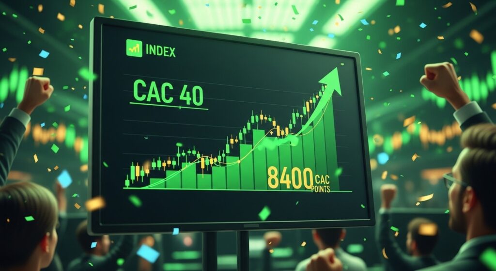 CAC 40 : Nouveau Record au-Dessus des 8400 Points