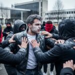 Caen : Délégué RN Enfarinée et Violenté par Antifascistes