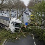 Camion Coincé dans un Arbre à Paris : Chaos à la Porte de Saint-Ouen