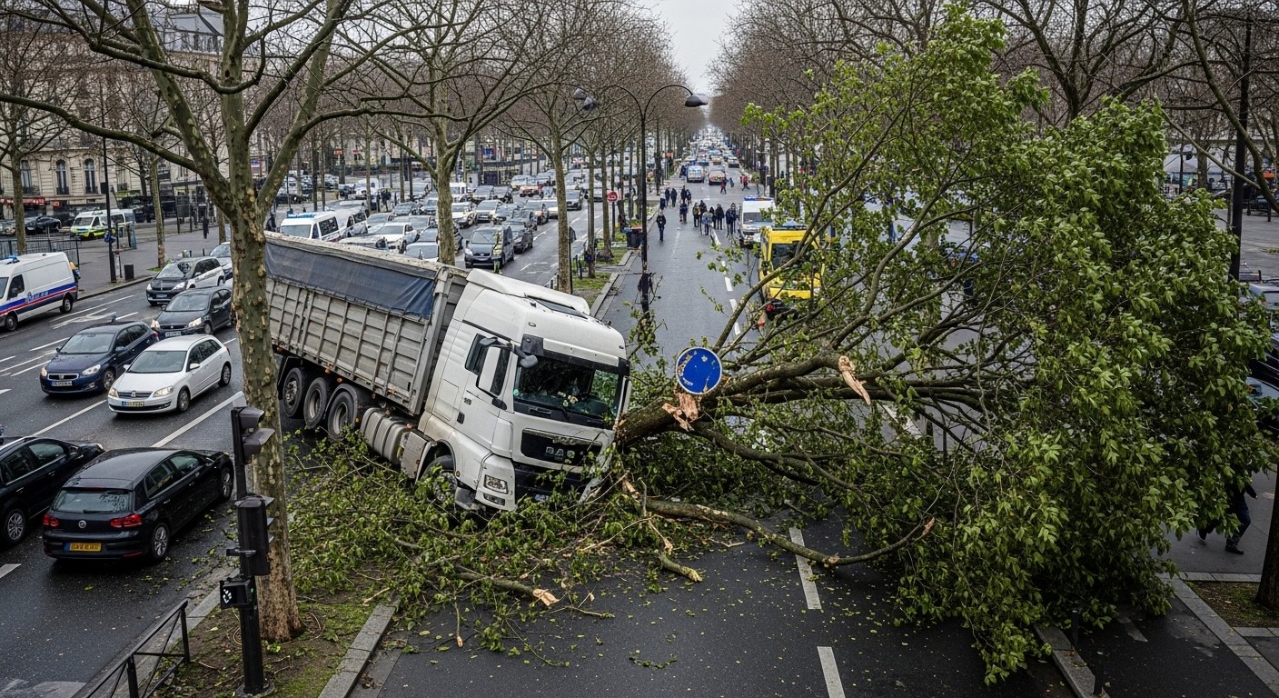 Découvrez comment un poids lourd encastré dans un arbre a paralysé la circulation porte de Saint-Ouen à Paris ce mercredi. Détails, conséquences et astuces pour éviter les bouchons dans ce secteur sensible.