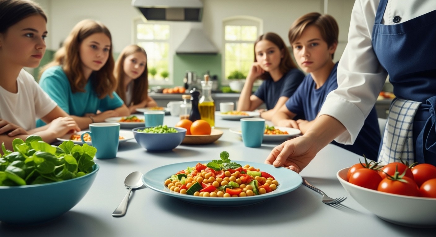 Dans le Loiret, les cantines des collèges forment leurs cuisiniers pour rendre les plats végétariens attractifs. Entre viandards assumés et objectifs bio/locaux, découvrez comment on tente de faire manger vert aux ados.
