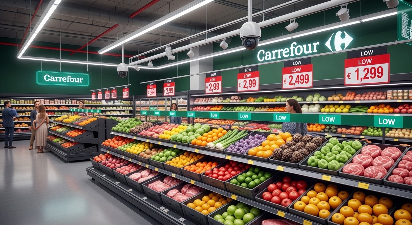 Découvrez le plan Carrefour 2030 : intelligence artificielle en rayons, offensive sur les produits frais, prix coûtant et ambitions marché. Changements majeurs à venir !