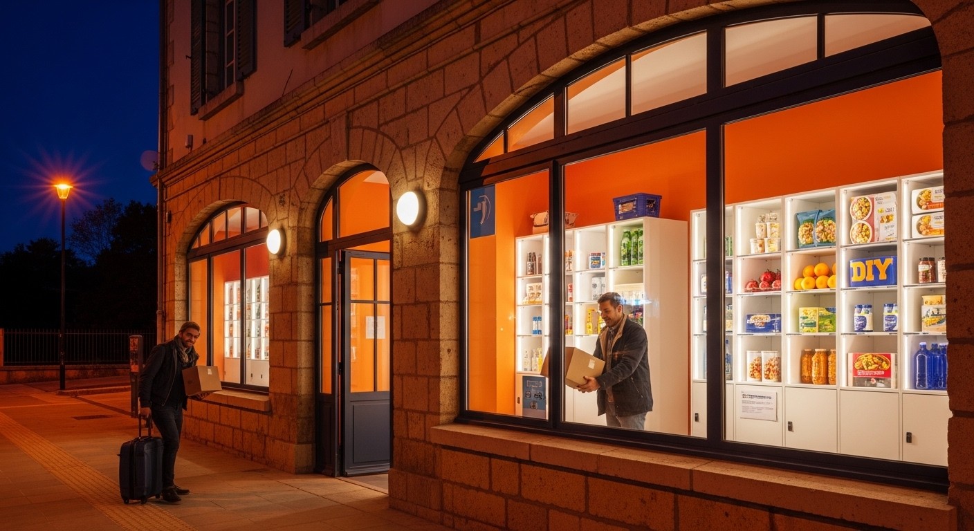 Découvrez comment la gare de Bernay transforme ses anciens locaux en casiers automatiques 24h/24 pour plats cuisinés, bricolage et produits locaux, boostant ainsi l'attractivité pour les navetteurs quotidiens.