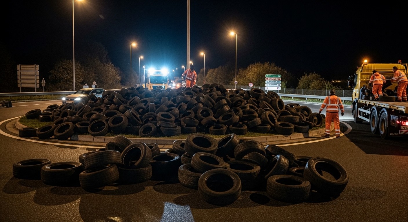 Après des mois de blocage, Beauvais enlève les pneus abandonnés par les agriculteurs en colère. Facture de 15 000 € : ville, État, département ou agriculteurs ? Le flou persiste avant une réunion clé.