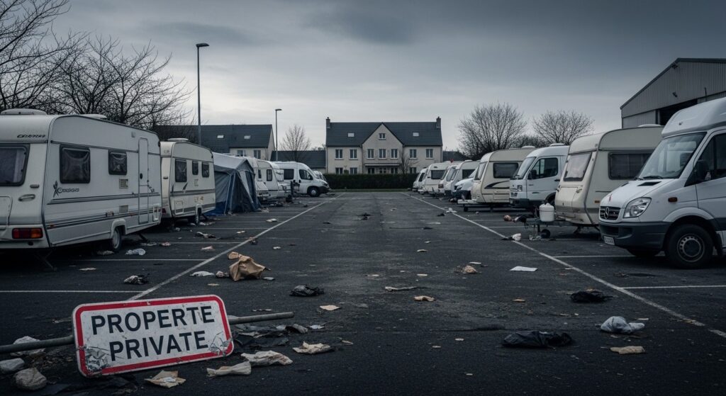 Colère Grand-Est contre campements sauvages gens du voyage