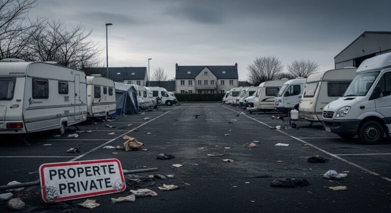 Colère Grand-Est contre campements sauvages gens du voyage
