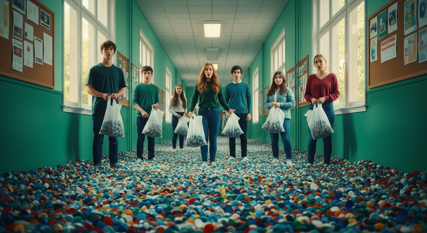 Découvrez comment un collège normand utilise 577 kg de bouchons pour alerter sur la chute des collectes solidaires aidant les personnes handicapées. Un geste simple qui change des vies !