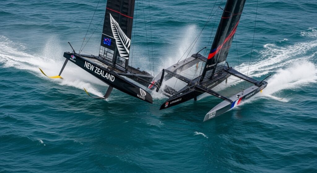 Collision Violente en SailGP : La Skippeuse Française Hospitalisée à Auckland