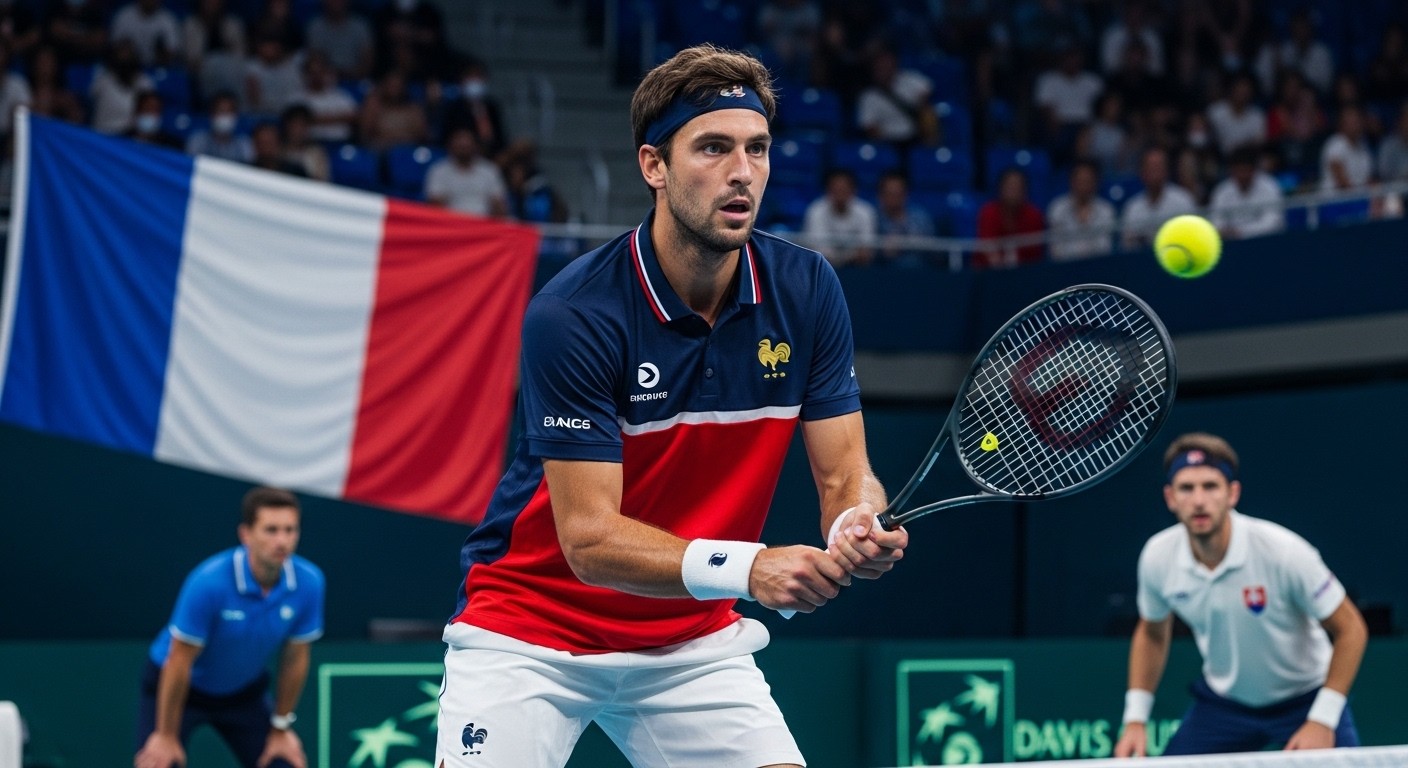 La France et la Slovaquie sont à égalité après la première journée des qualifications Coupe Davis 2026 au Portel. Rinderknech sauve l'honneur, Müller chute : suspense total pour dimanche !