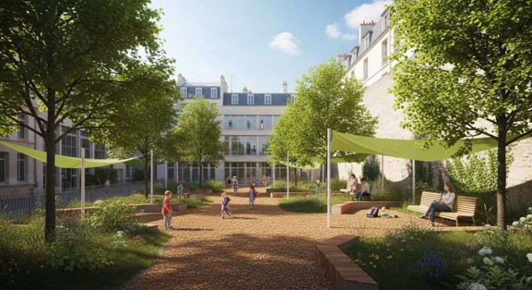 Cour Oasis à Paris : Le Collège Ouvre ses Portes aux Habitants