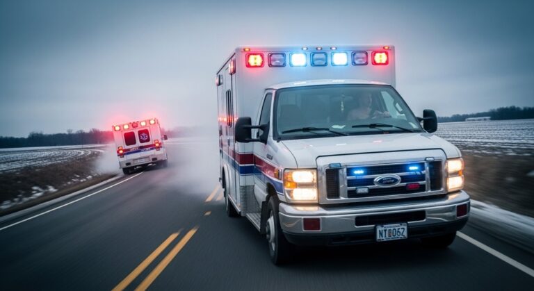 Course-Poursuite Insolite : Un Homme Nu Vole une Ambulance avec Patient à Bord