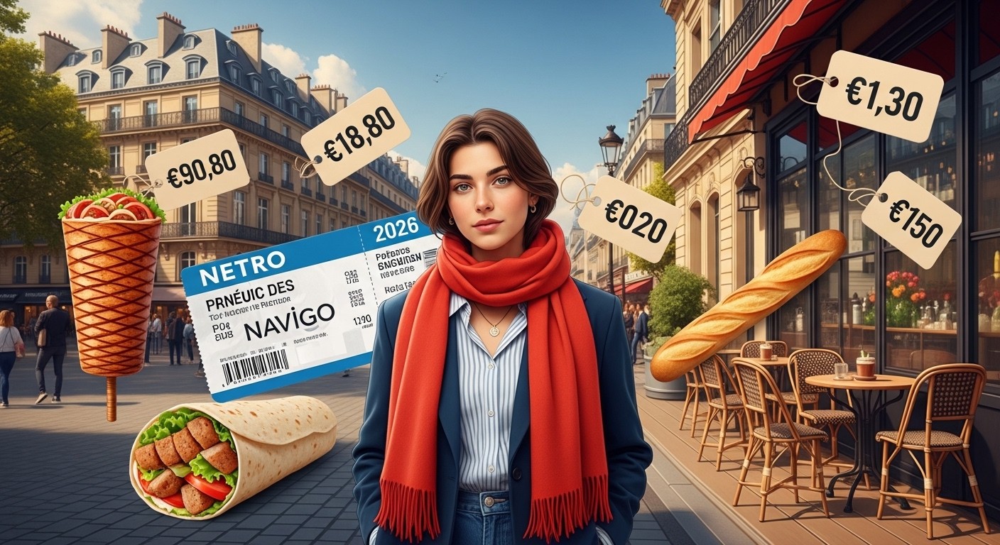Testez vos connaissances sur le coût réel de la vie à Paris : ticket métro, loyer, kebab, café… Êtes-vous déconnecté ou au courant des prix 2026 ? Quiz et analyse complète.
