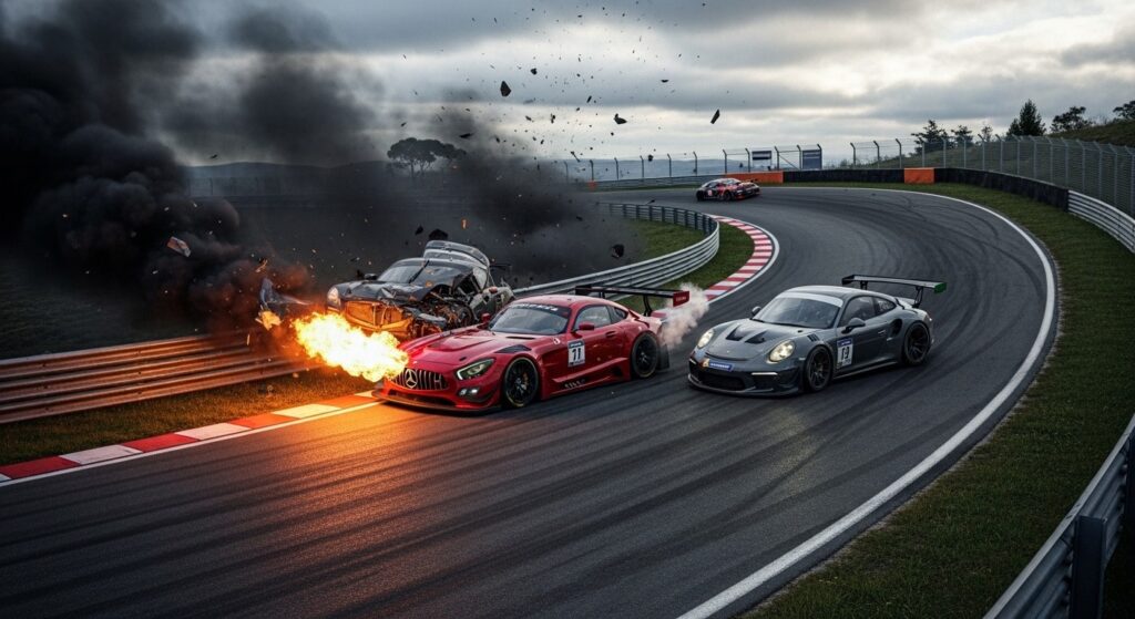 Crash Violent aux 12 Heures de Bathurst : Porsche et Mercedes en Feu