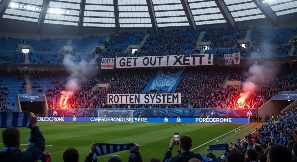 Crise à l&rsquo;OM : Supporters en Grève, Colère Explosive au Vélodrome