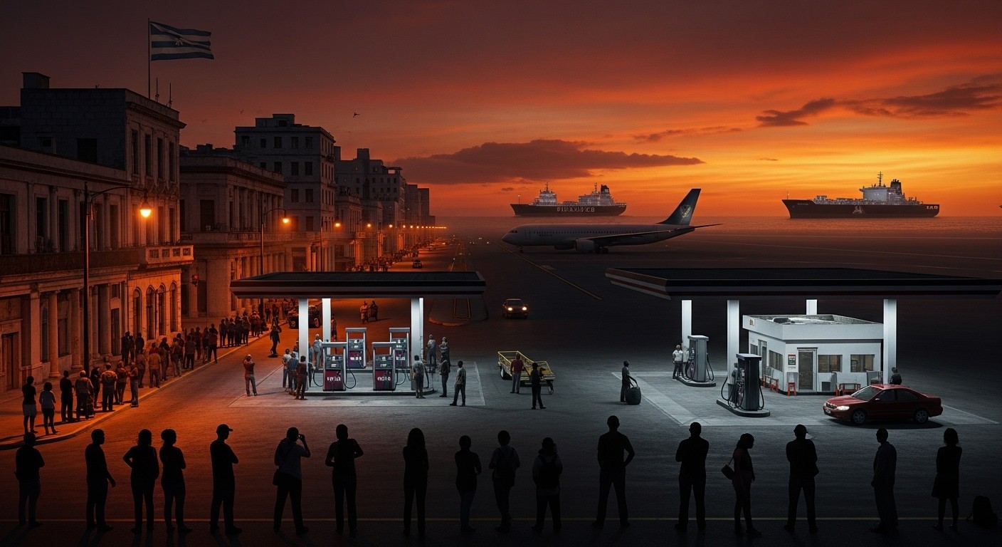 Découvrez comment Cuba fait face à une grave crise énergétique après la perte du pétrole vénézuélien, avec suspension d’avitaillement aérien et aide humanitaire massive du Mexique.