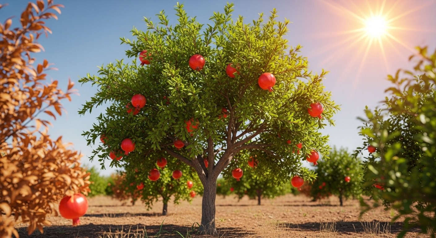 Découvrez pourquoi la grenade résiste aux +45°C et au manque d'eau. Une culture prometteuse pour les agriculteurs face au réchauffement climatique en France.