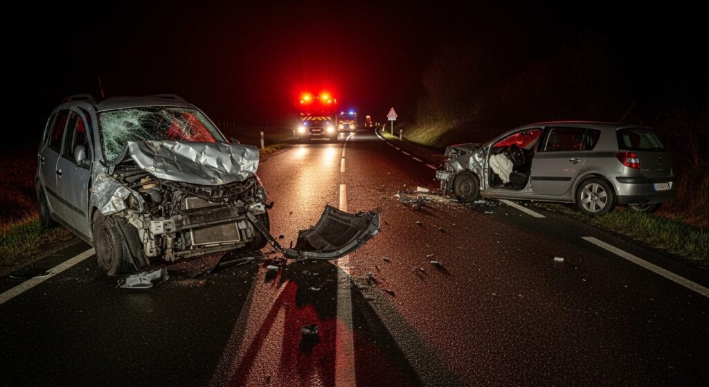 Dépassement Dangereux Oise : 3 Blessés sur D1001