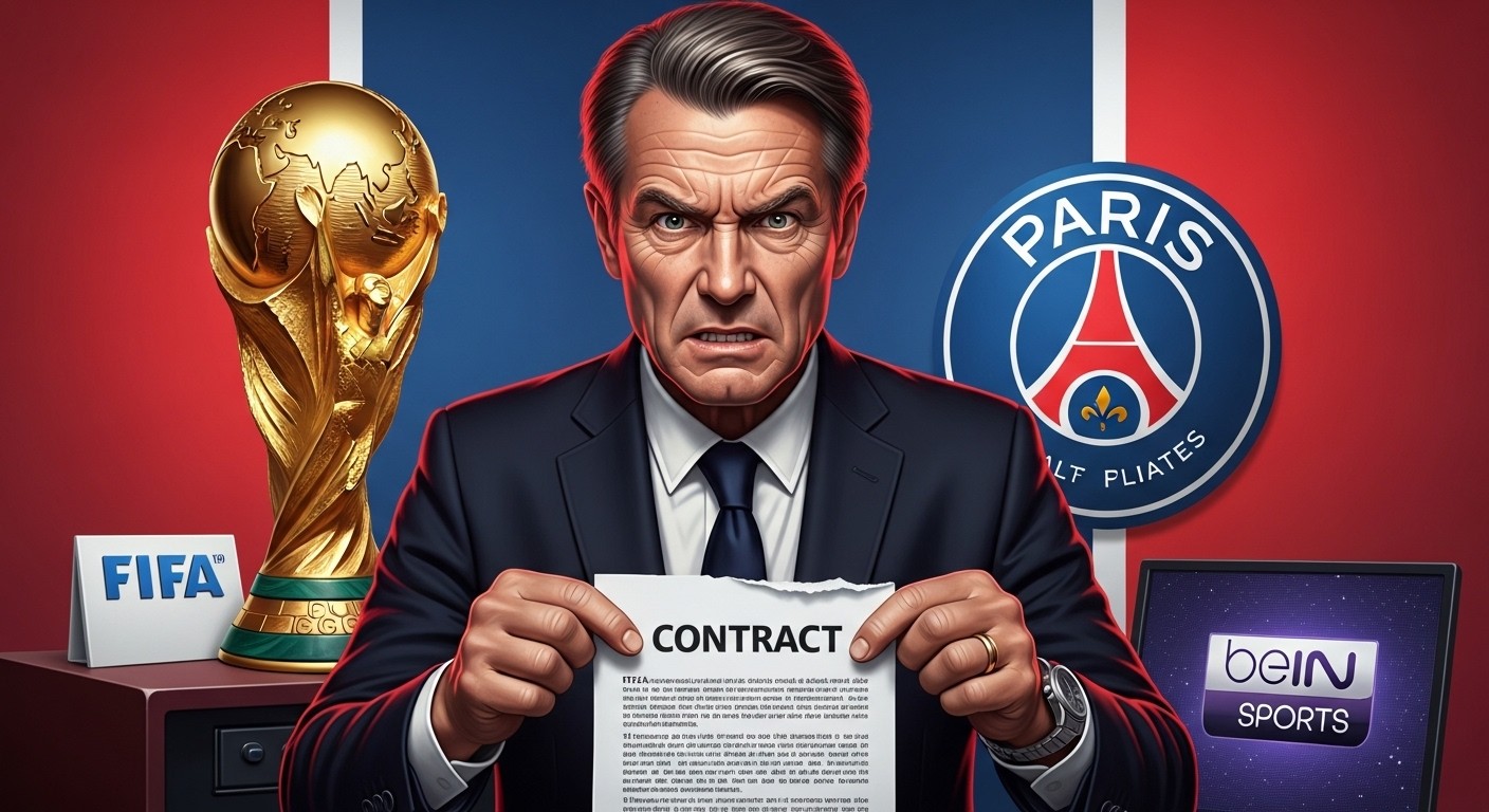 Découvrez pourquoi Nicolas de Tavernost menace de quitter LFP Media après la perte des droits TV de la Coupe du monde 2026 au profit de BeIN Sports. Soutien du PSG exigé !