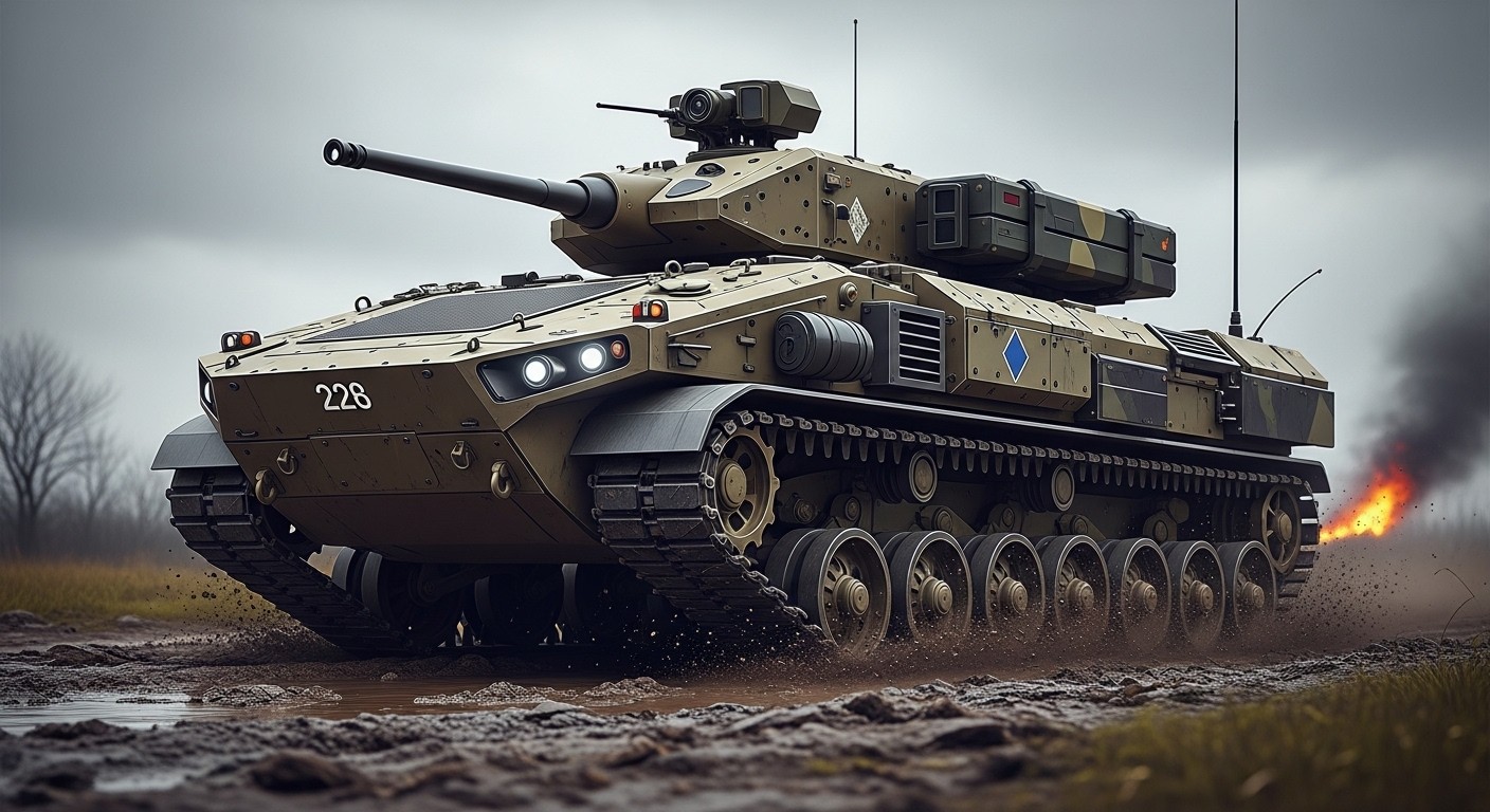 Découvrez le Dzhankoi, drone terrestre ukrainien capable de 500 kg de charge et 2,5 tonnes de traction. Un atout logistique majeur dans le conflit actuel.