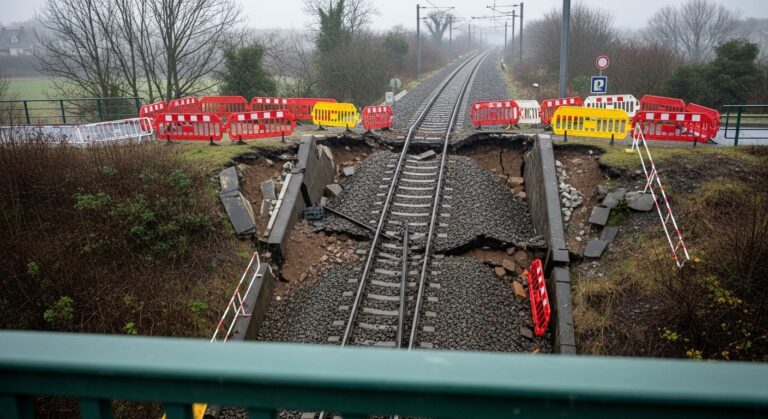 Éboulement à Quimper : la ligne TER vers Brest coupée, usagers en galère