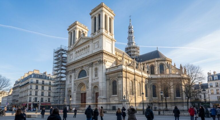 Église de la Trinité à Paris : la façade enfin révélée après six ans de chantier