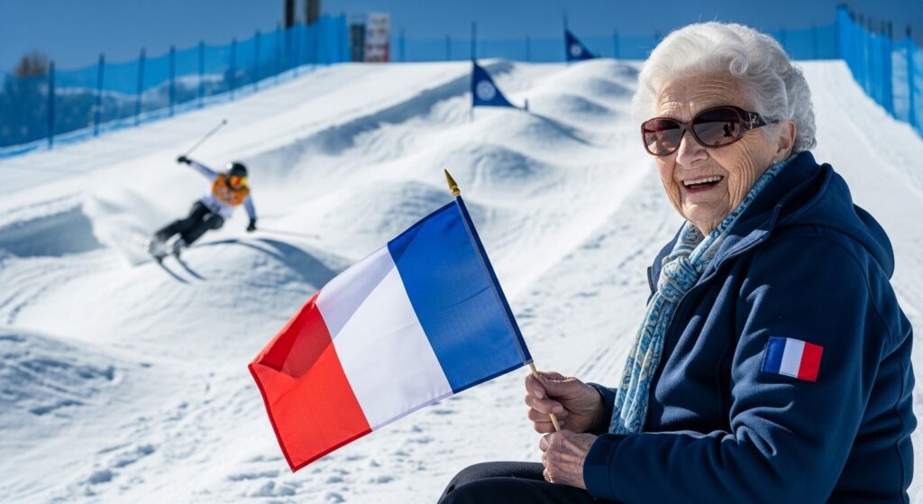 Elaine 89 Ans Soutient Petit-Fils Benjamin Cavet JO 2026
