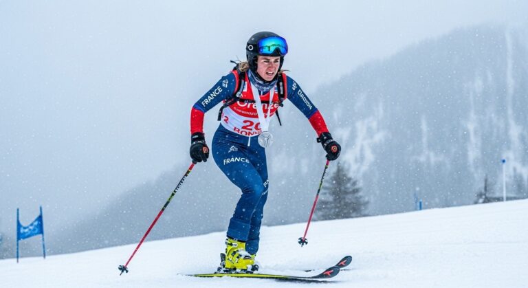 Emily Harrop Argent Historique Ski Alpinisme JO 2026