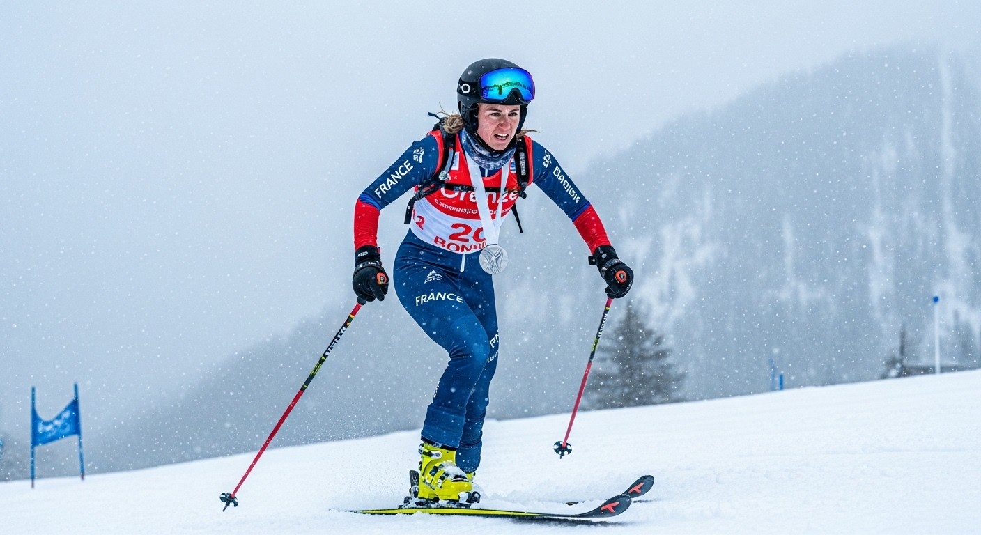 Découvrez comment Emily Harrop, n°1 mondiale, a décroché l'argent en sprint ski alpinisme aux JO 2026 à Bormio, première finale olympique de la discipline, malgré sa déception face à la Suissesse Marianne Fatton.