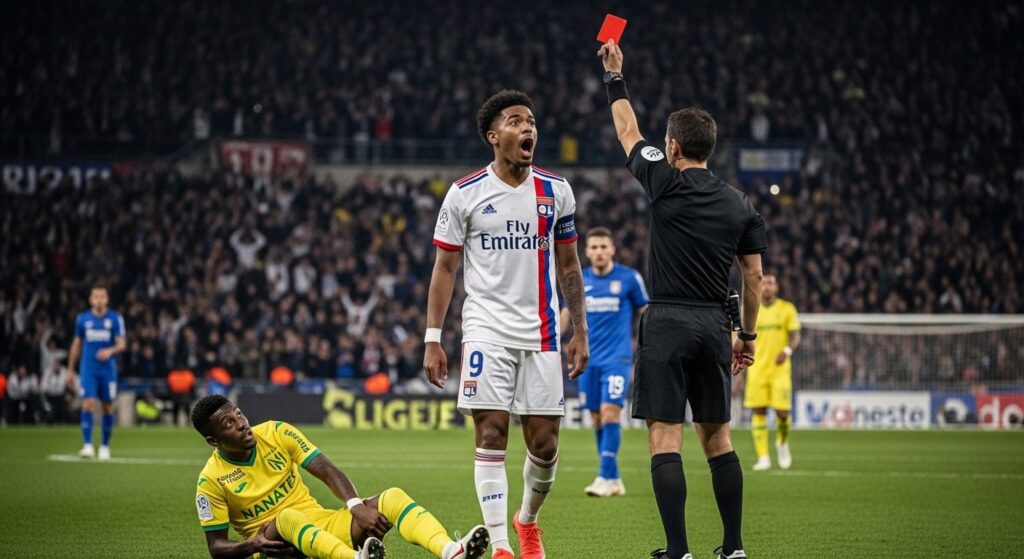 Endrick Expulsé à Nantes : Premier Rouge en Ligue 1 pour le Jeune Brésilien