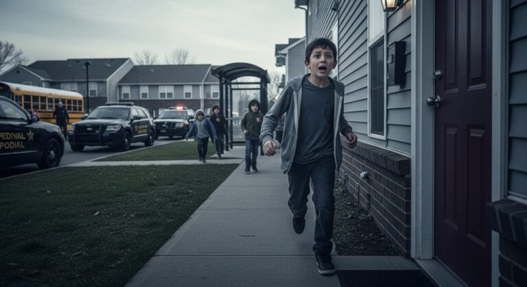 Enfant de 10 Ans Fuit ICE à l&rsquo;Arrêt de Bus Scolaire