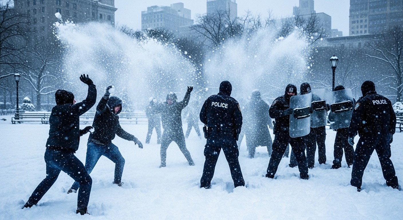 Découvrez comment une bataille de boules de neige à New York a dégénéré en incident grave contre des policiers, déclenchant une enquête et un débat sur le respect des forces de l'ordre.