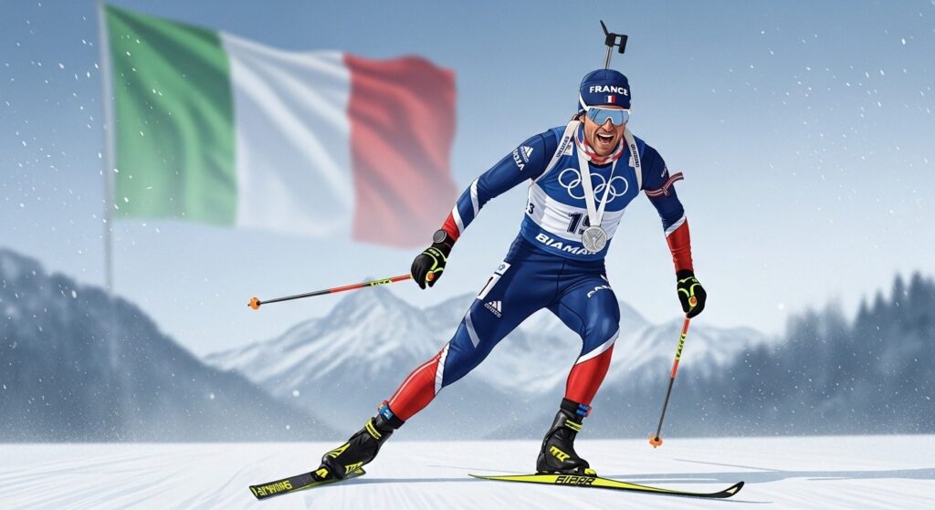 Éric Perrot Argent Biathlon Individuel JO 2026