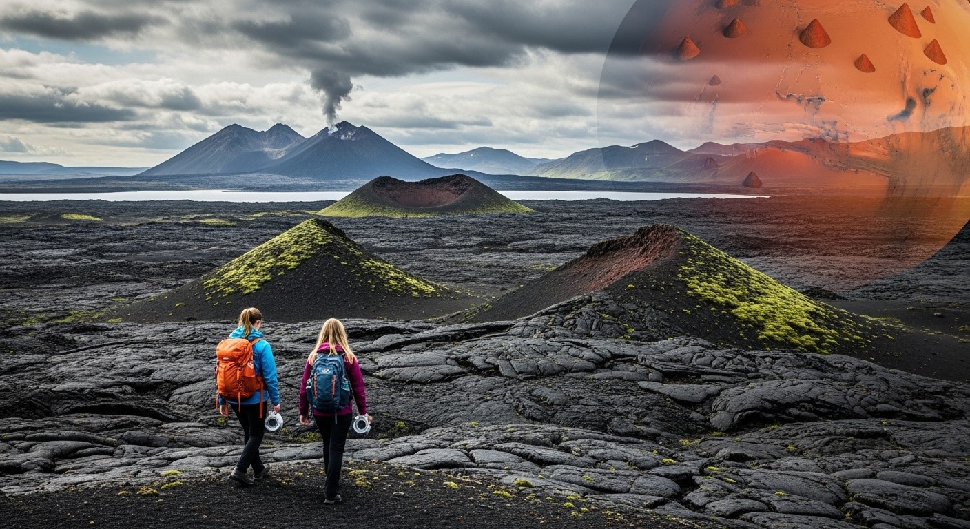 Deux étudiantes en géosciences de l’Oise préparent une expédition en Islande pour étudier des volcans analogues à ceux de Mars. Découvrez leur projet She Rocks et comment l’Islande aide à comprendre l’eau sur la planète rouge.