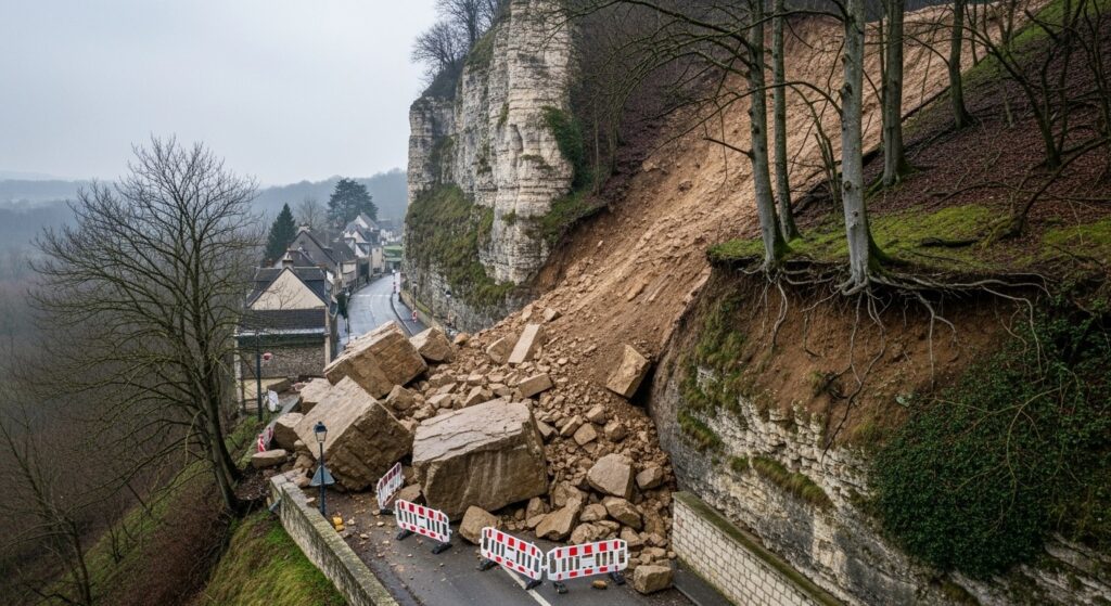 Falaises Instables à Vire-Normandie : Éboulements et Urgence Sécuritaire